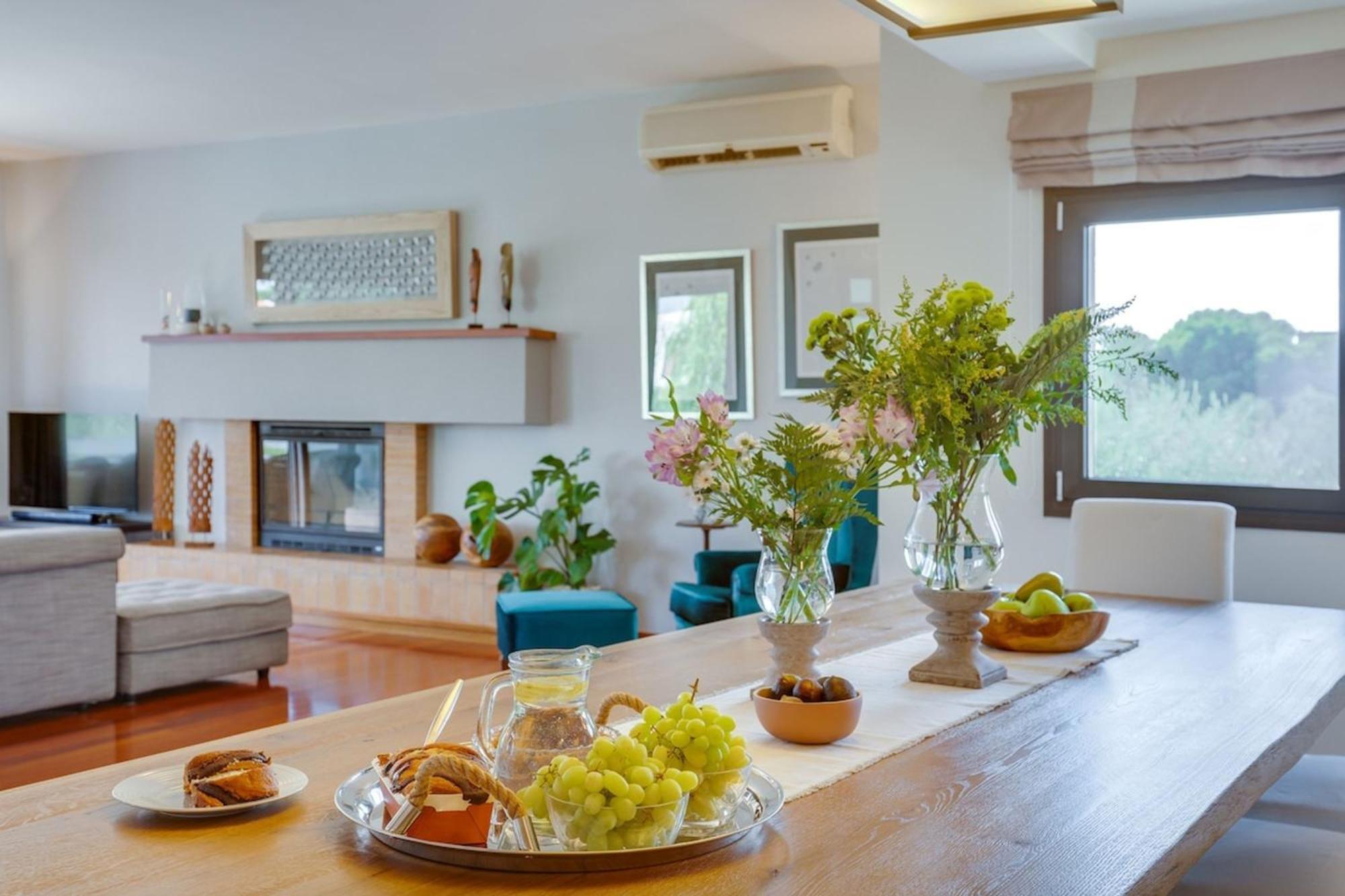 Villa Ampelaki - Premium Villa With Heated Pool Кунупидиана Экстерьер фото