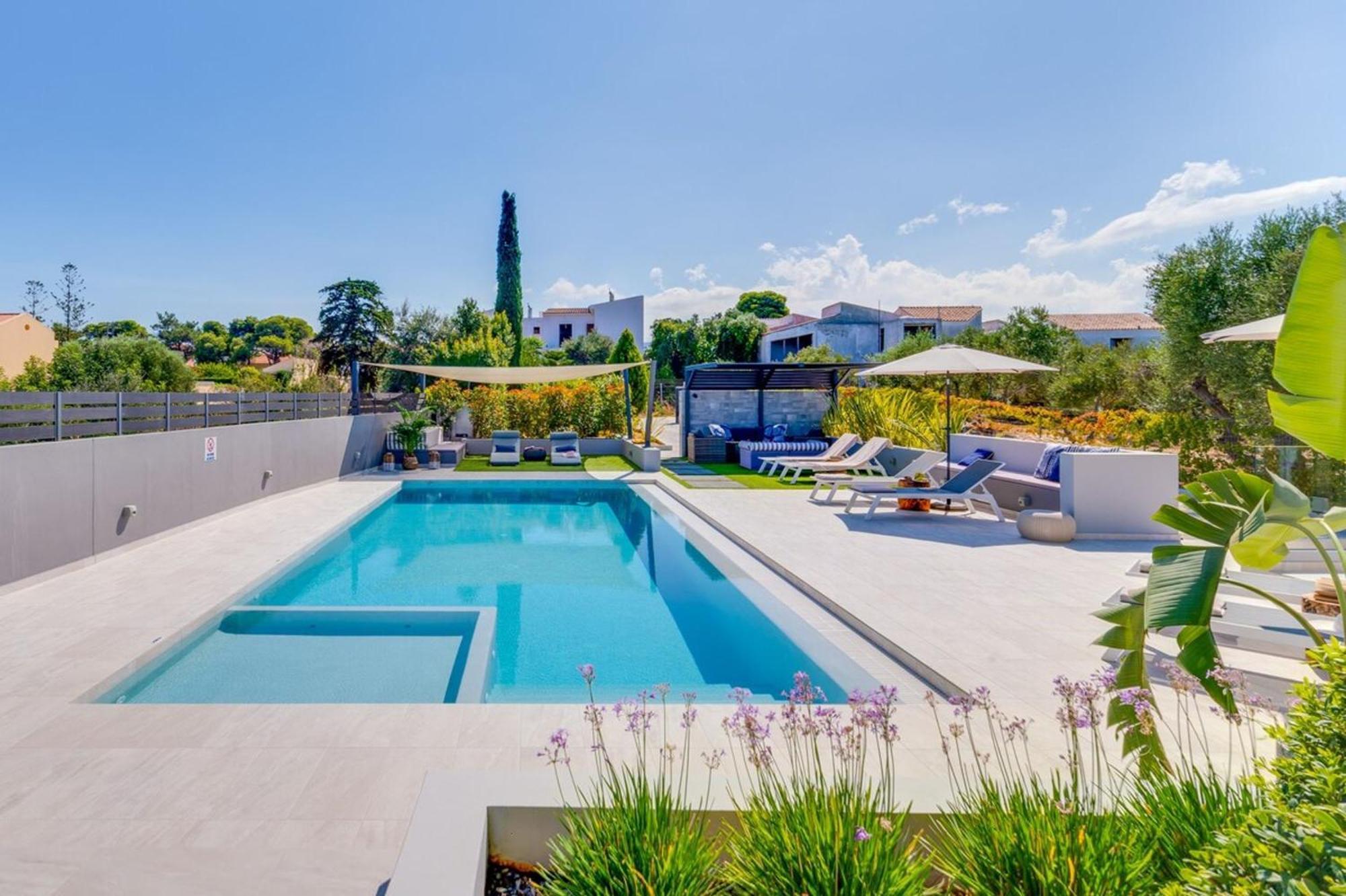 Villa Ampelaki - Premium Villa With Heated Pool Кунупидиана Экстерьер фото