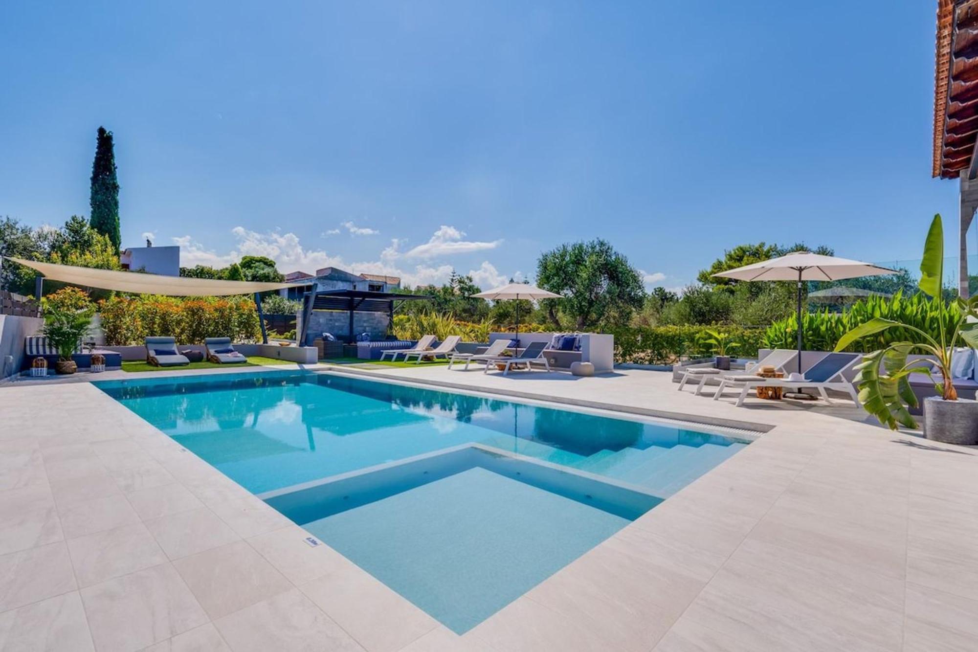 Villa Ampelaki - Premium Villa With Heated Pool Кунупидиана Экстерьер фото