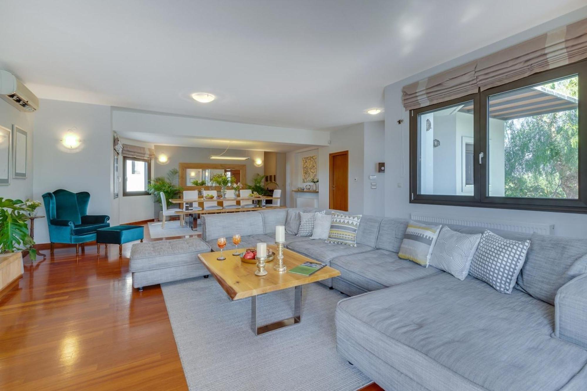 Villa Ampelaki - Premium Villa With Heated Pool Кунупидиана Экстерьер фото